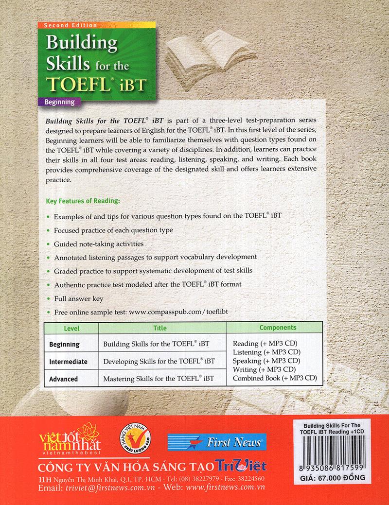 Building Skills For The Toefl IBT - Reading - Kèm CD