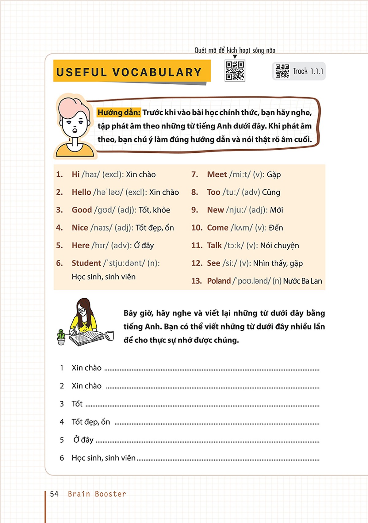 Brain Booster - Nghe Phản Xạ Tiếng Anh Nhờ Công Nghệ Sóng Não - Dành Cho Người Mất Gốc (Học Kèm App MCBooks Application)