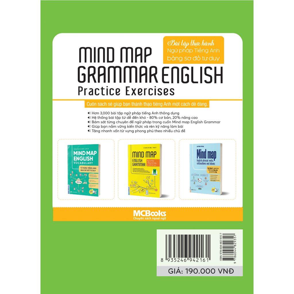 Mind Map English Grammar Practice Exercises - Bài Tập Thực Hành Ngữ Pháp Tiếng Anh Bằng Sơ Đồ Tư Duy - Bản Quyền