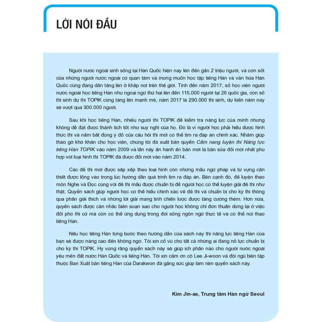 - Combo Cẩm Nang Luyện Thi Năng Lực Tiếng Hàn TOPIK ( Tập 1 + Tập 2 ) + CD - - Bản Quyền