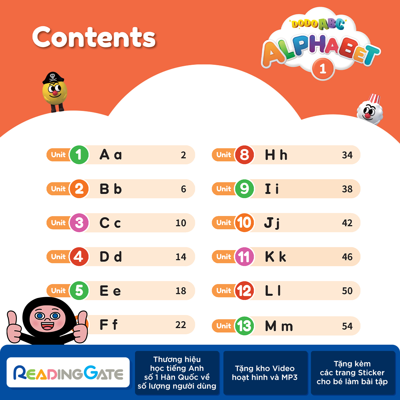 Combo 2 Quyển Sách DODO ABC WORKBOOK - ALPHABET SET READING GATE Cho Bé Từ 5 Đến 8 Tuổi làm quen với Bảng chữ cái