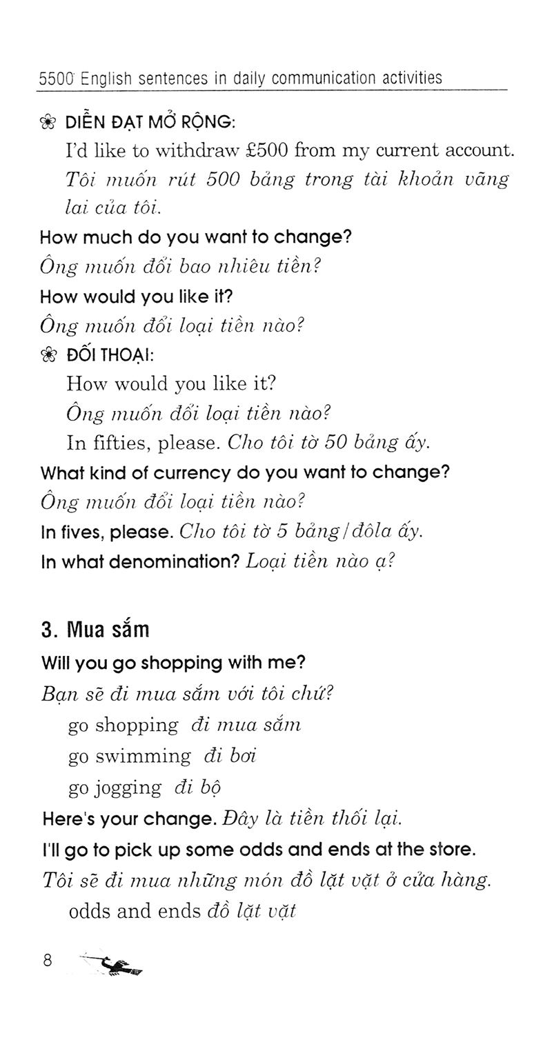 5500 Câu Giao Tiếp Tiếng Anh Trong Sinh Hoạt Hàng Ngày (Kèm CD) - Vanlangbooks