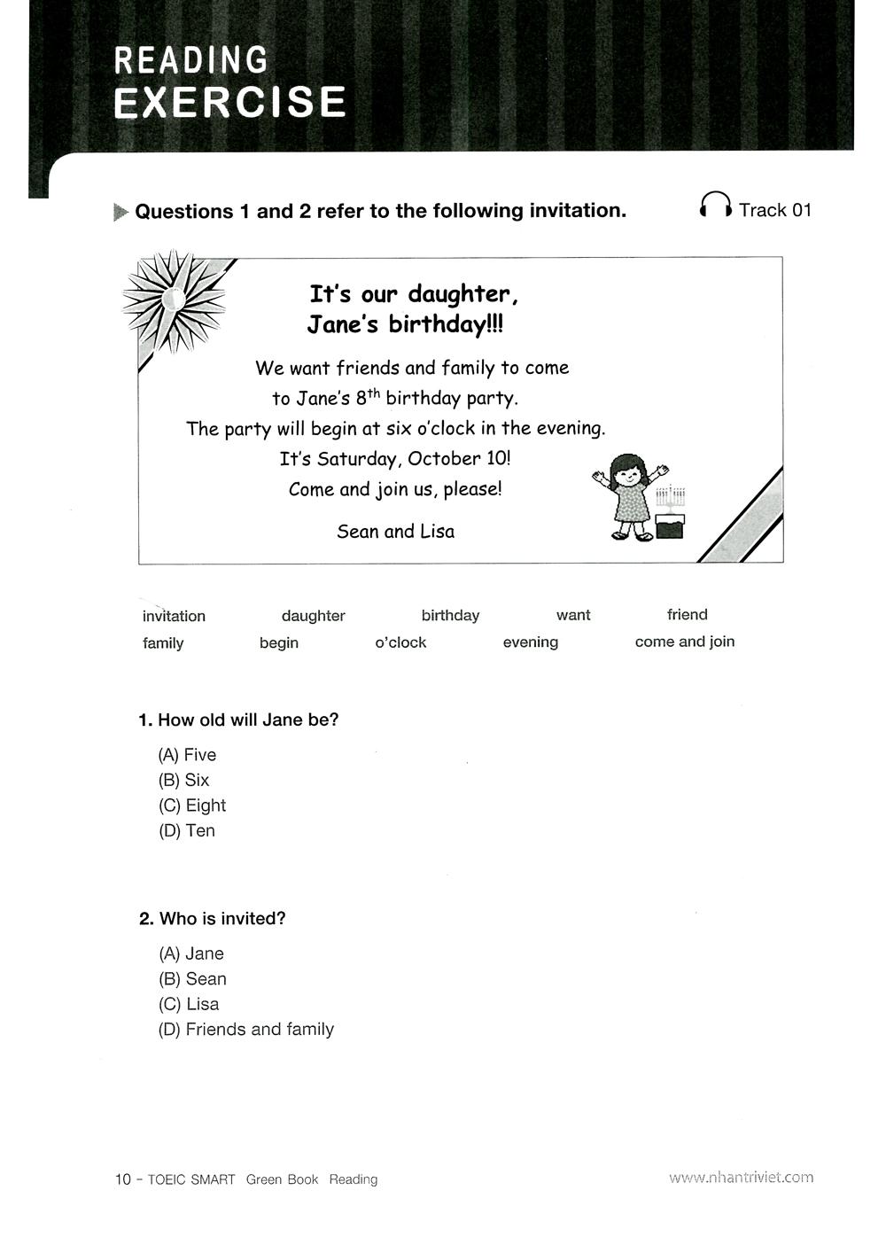 Toeic Smart - Green Book Reading (Kèm CD)