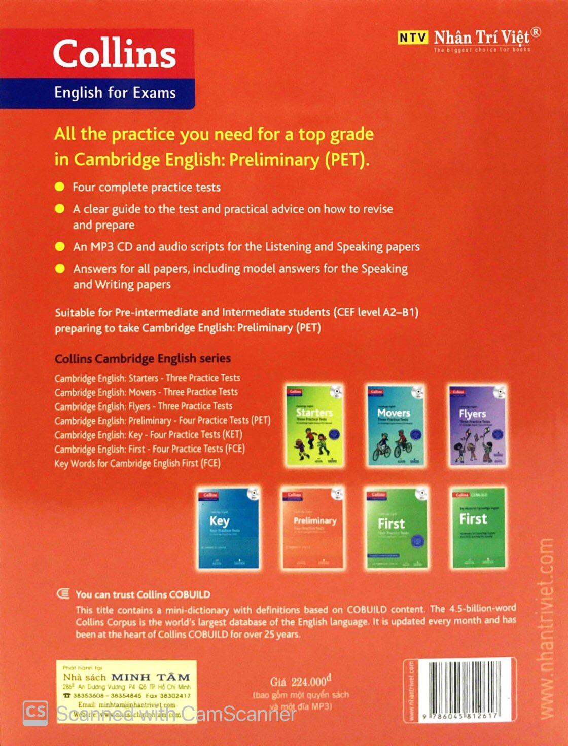 Collins Cambridge EnglishPreliminary - Kèm CD