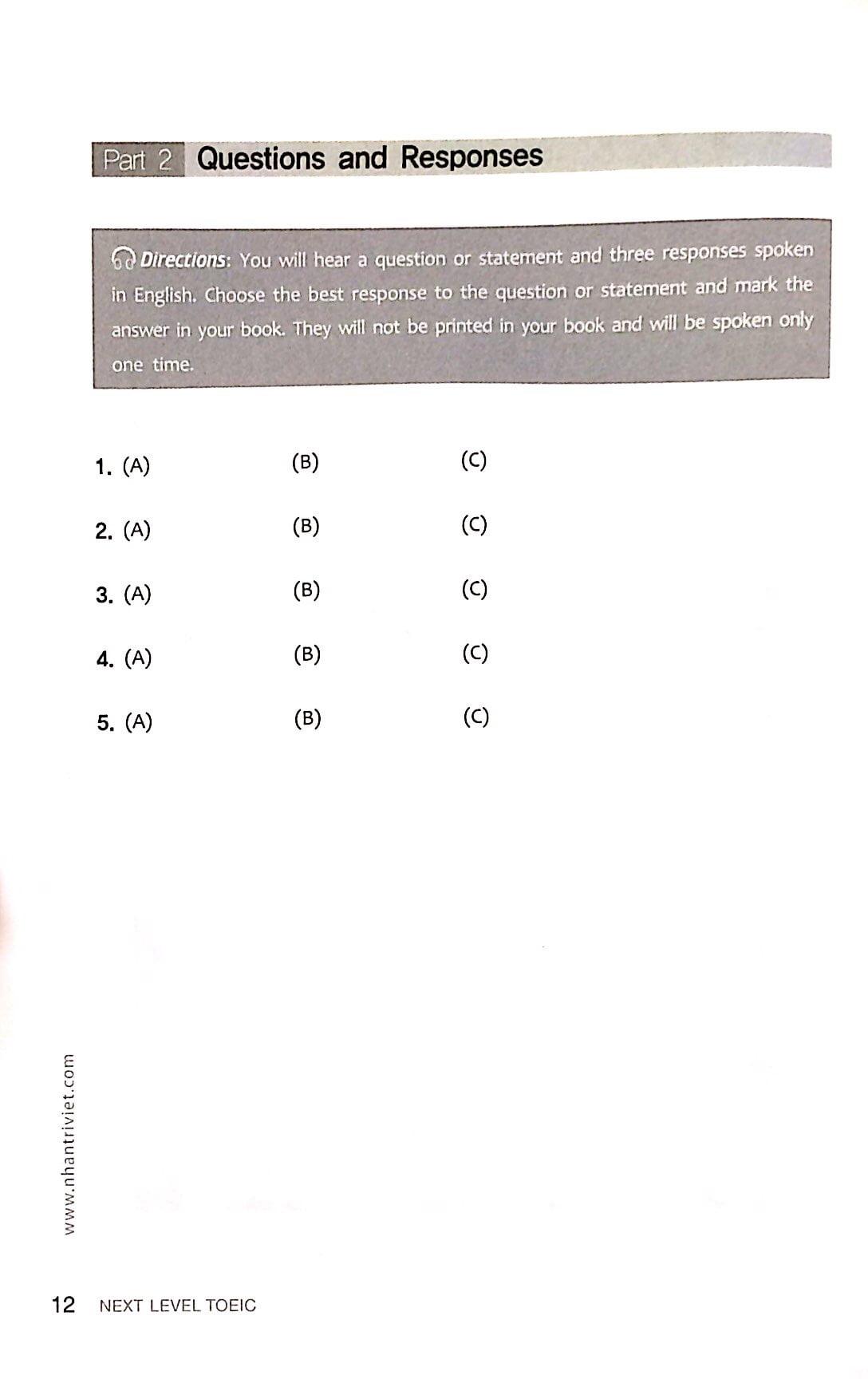Next Level Toeic Intermediate Toeic Skill-Building Guidebook (Kèm CD)