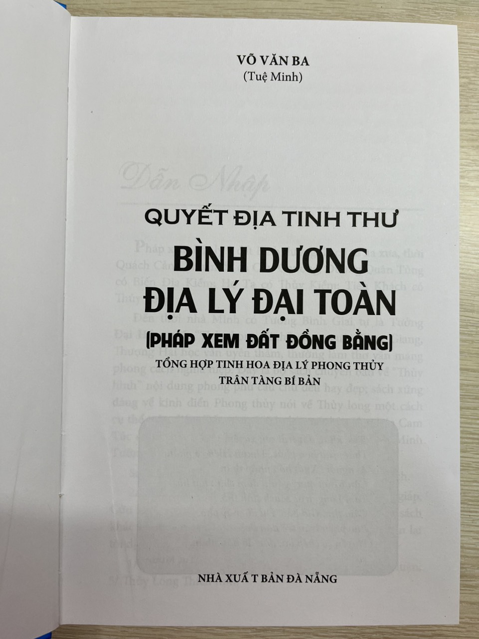 Sách - Quyết Địa Tinh Thư - Dương Trạch Tổng Luận