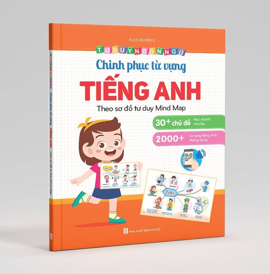 Sách - Bé chinh phục từ vựng Tiếng anh - Theo sơ đồ tư duy Mind Map (Phiên bản mới)