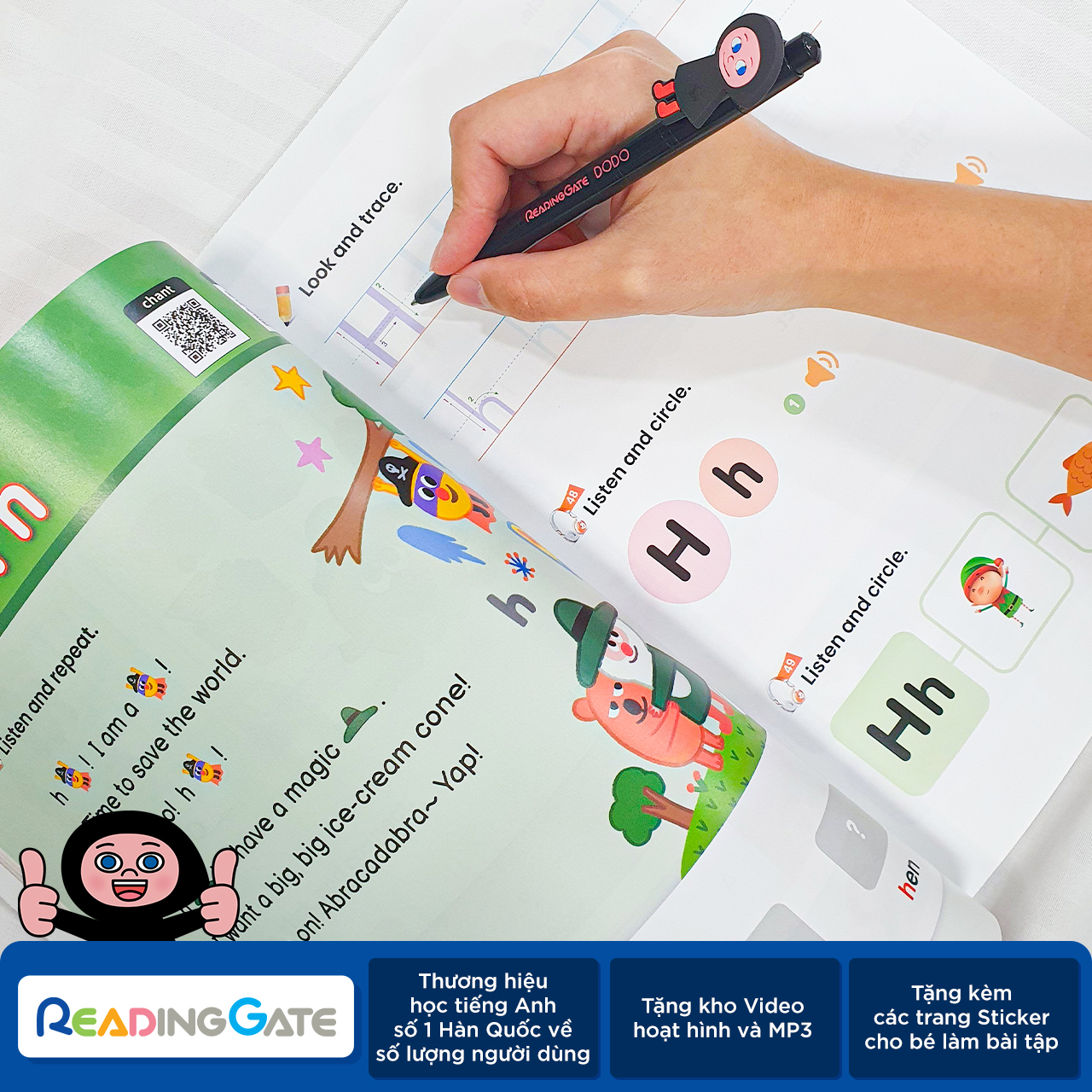 Sách DODO ABC WORKBOOK - PHONICS 1 READING GATE Cho Bé Từ 5 Đến 8 Học Ngữ Âm, Đánh Vần Tiếng Anh