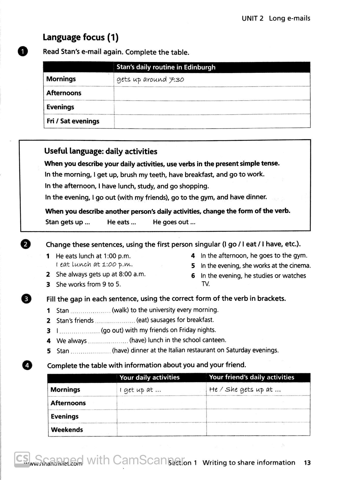 Collins English For Life - Writing A2 Pre-intermediate