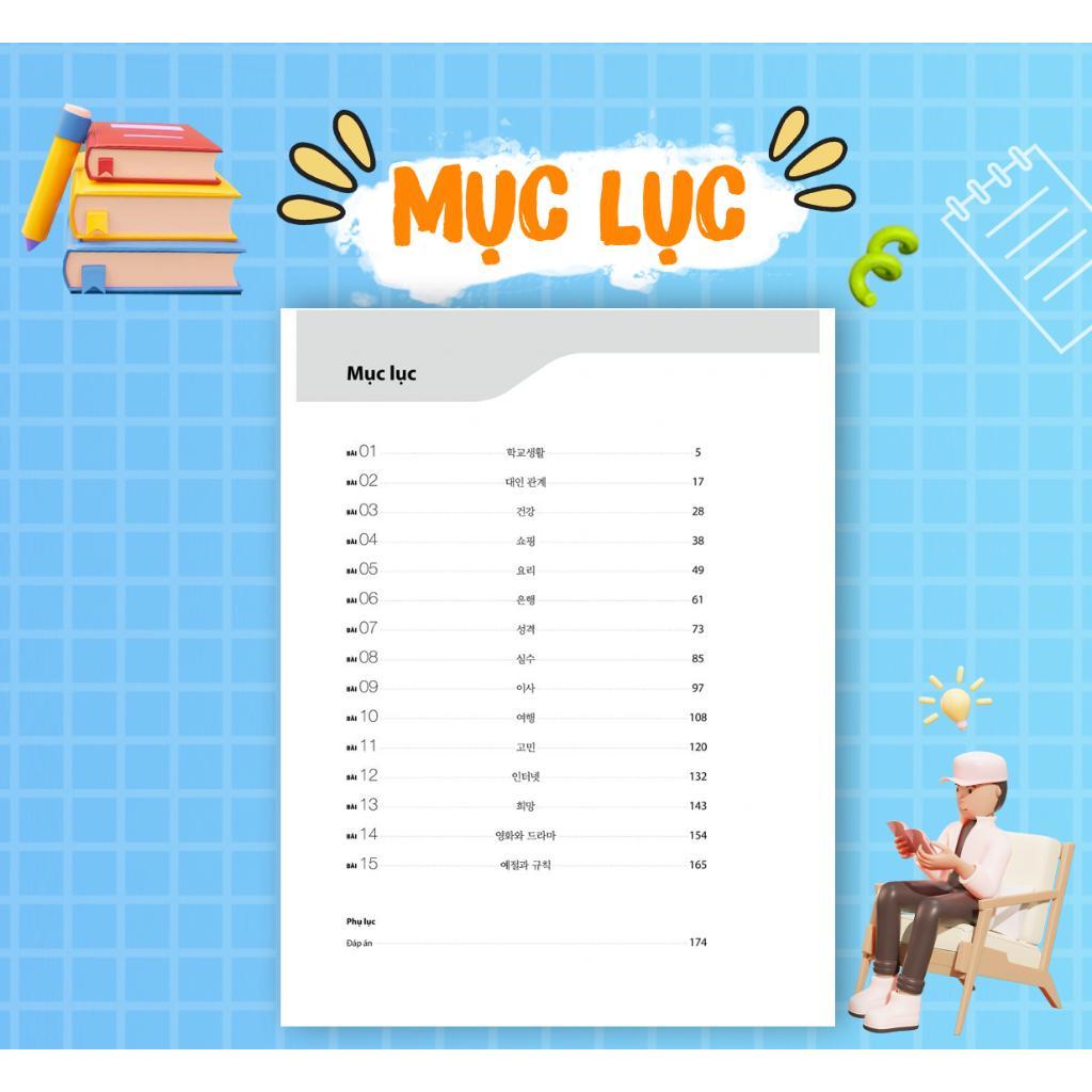Sách - Tiếng Hàn Tổng Hợp Trung Cấp 3 - Sách Bài Tập - MCBooks