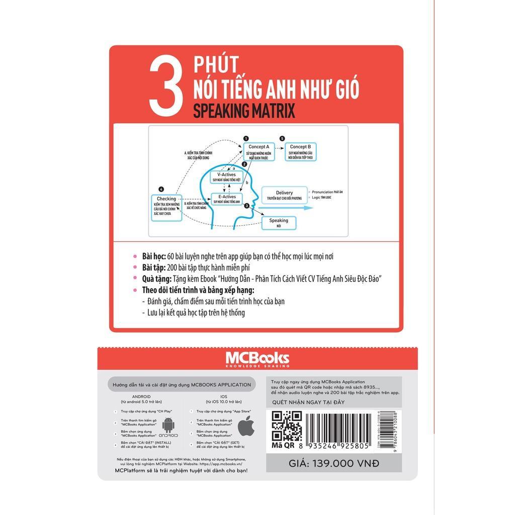 Sách - Speaking Matrix - 3 Phút Nói Tiếng Anh Như Gió - MCBooks