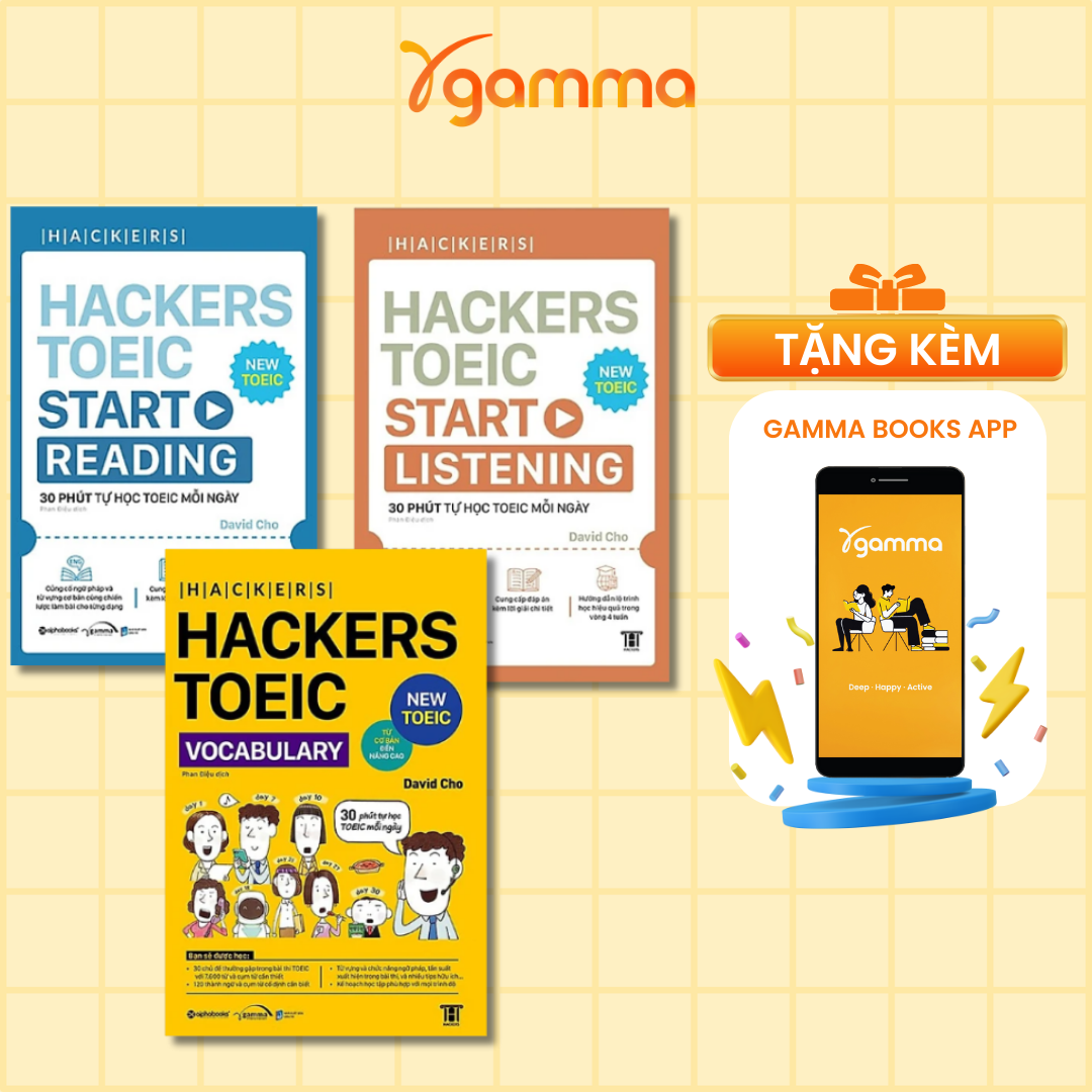Sách - Combo Hackers TOEIC : VOCABULARY + READING + LISTENING