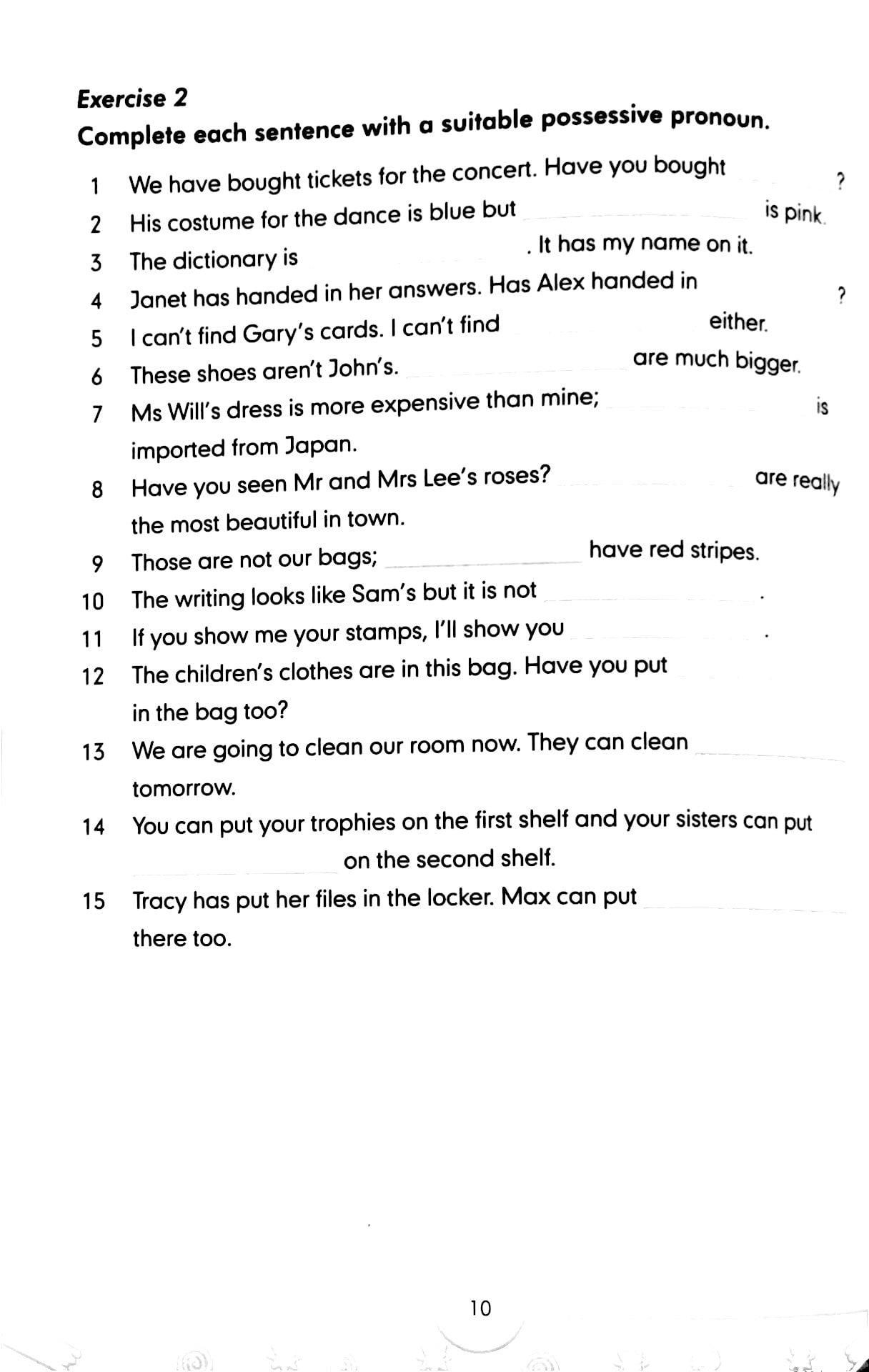 Graded Grammar Exercises 6