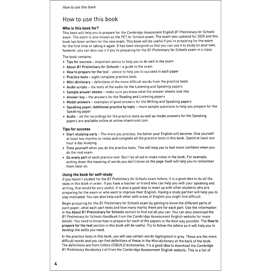 B1 Preliminary for Schools - 8 Practice Tests (Quét mã MP3 để nghe file)