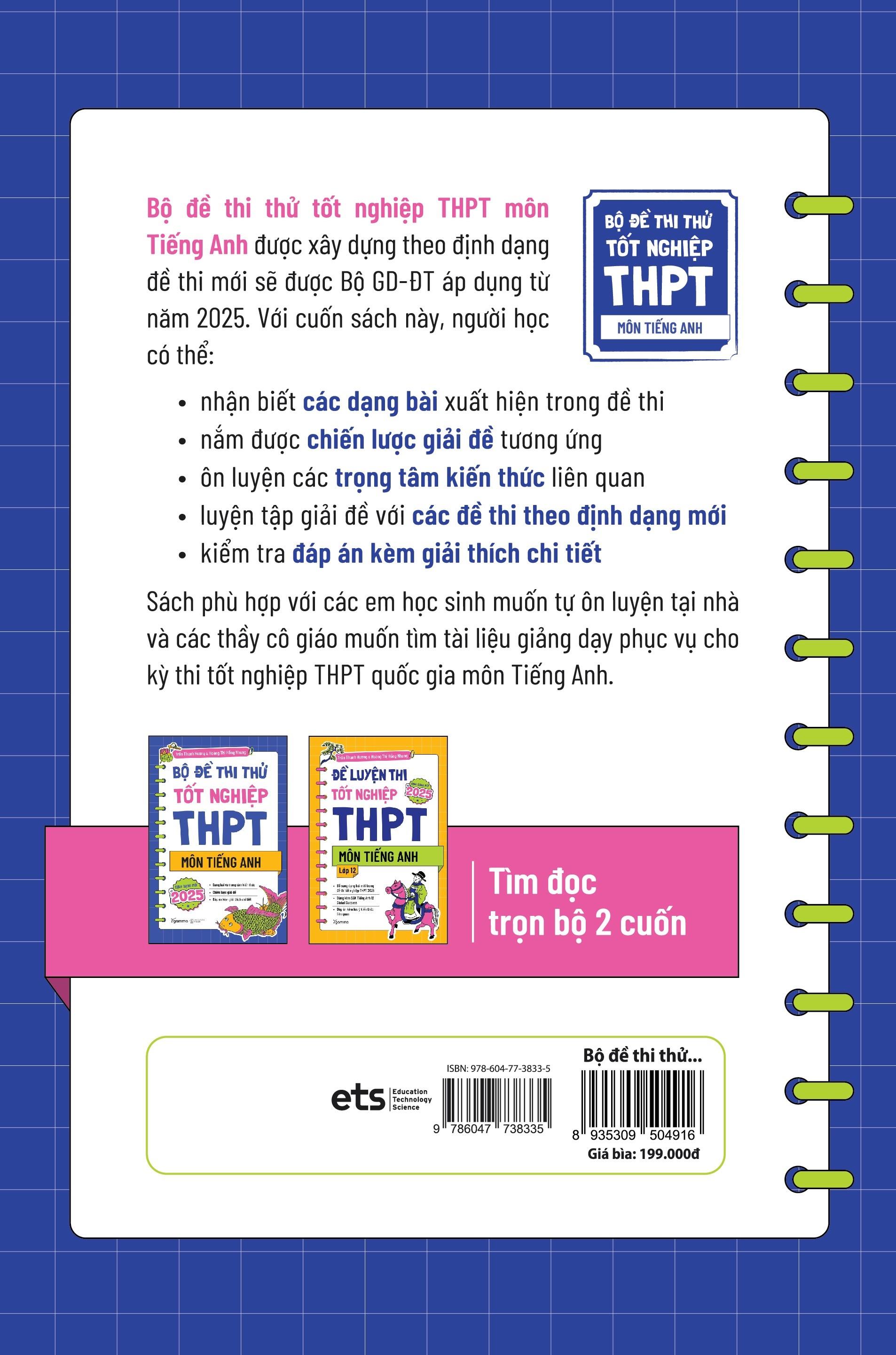 Bộ Đề Thi Thử Tốt Nghiệp THPT Môn Tiếng Anh 2025 - Bản Quyền