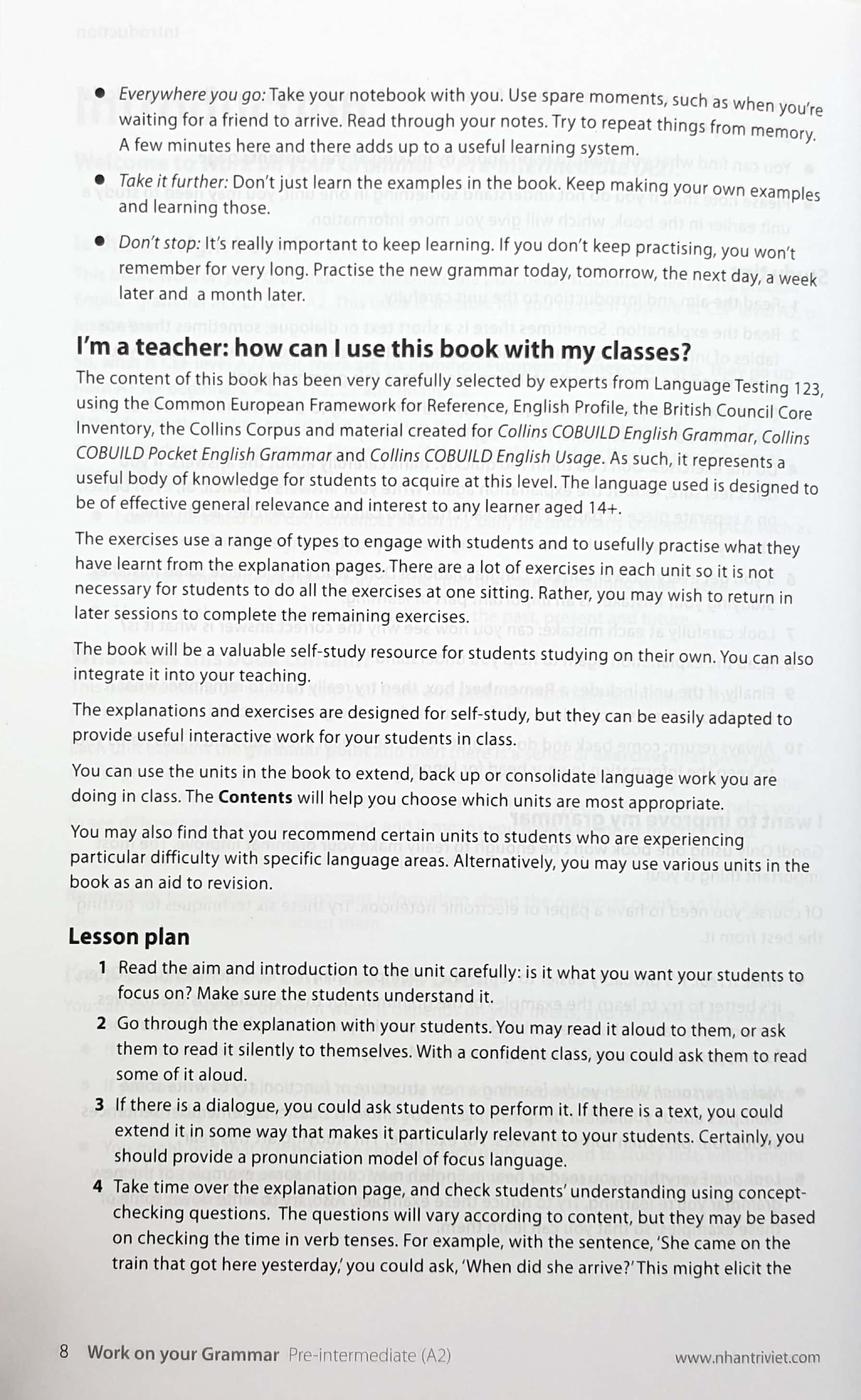 Collins Work On Your Grammar - Pre - intermediate (A2)