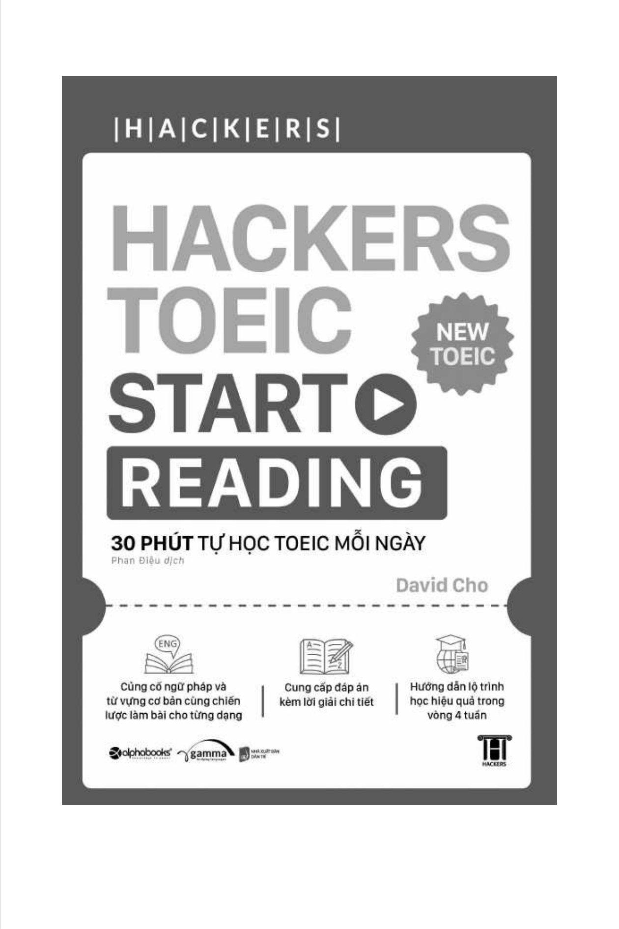 Hackers Toeic Start Reading - 30 Phút Tự Học Toeic Mỗi Ngày