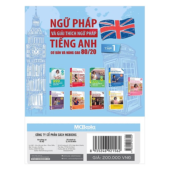 Ngữ Pháp Và Giải Thích Ngữ Pháp Tiếng Anh Cơ Bản Và Nâng Cao (Tập 1) (Tặng kèm iring siêu dễ thương s2)