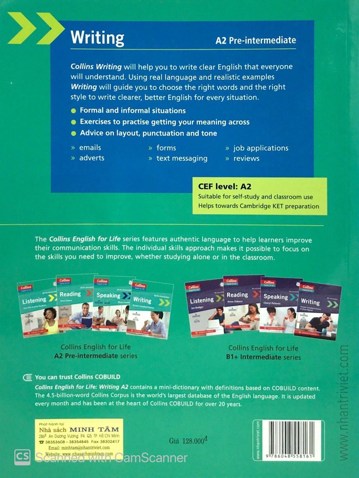 Collins English For Life - Writing A2 Pre-intermediate