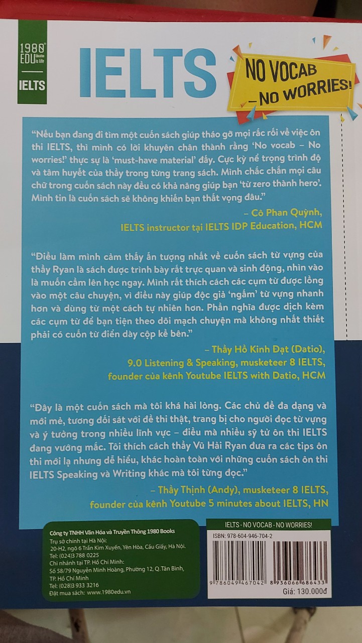 Sách Ngoại Ngữ - IELTS No Vocab - No Worries