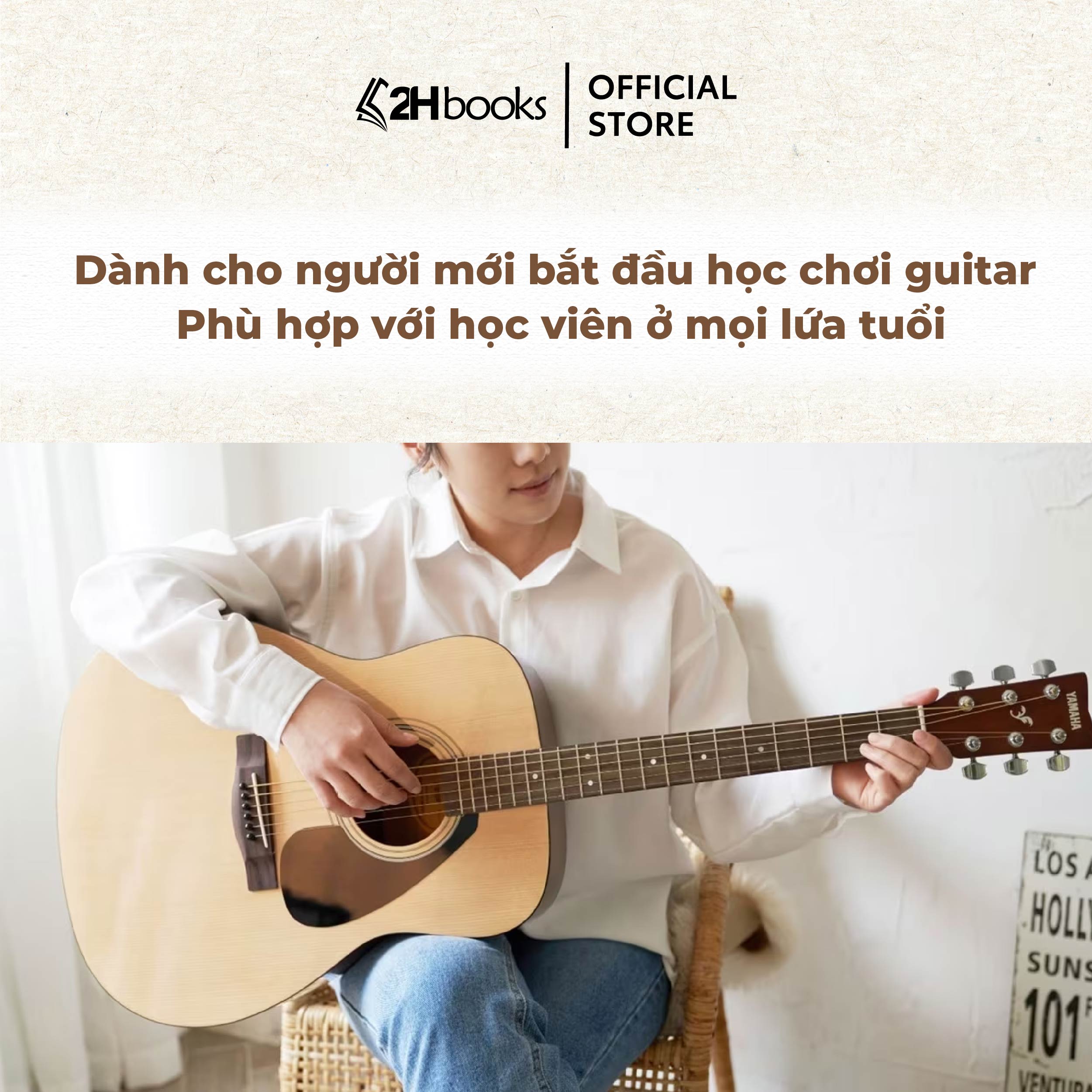 Sách học guitar, Sách 30 ngày biết đệm guitar, tự học guitar cơ bản, giáo trình guitar, học đàn guitar- 2HBooks