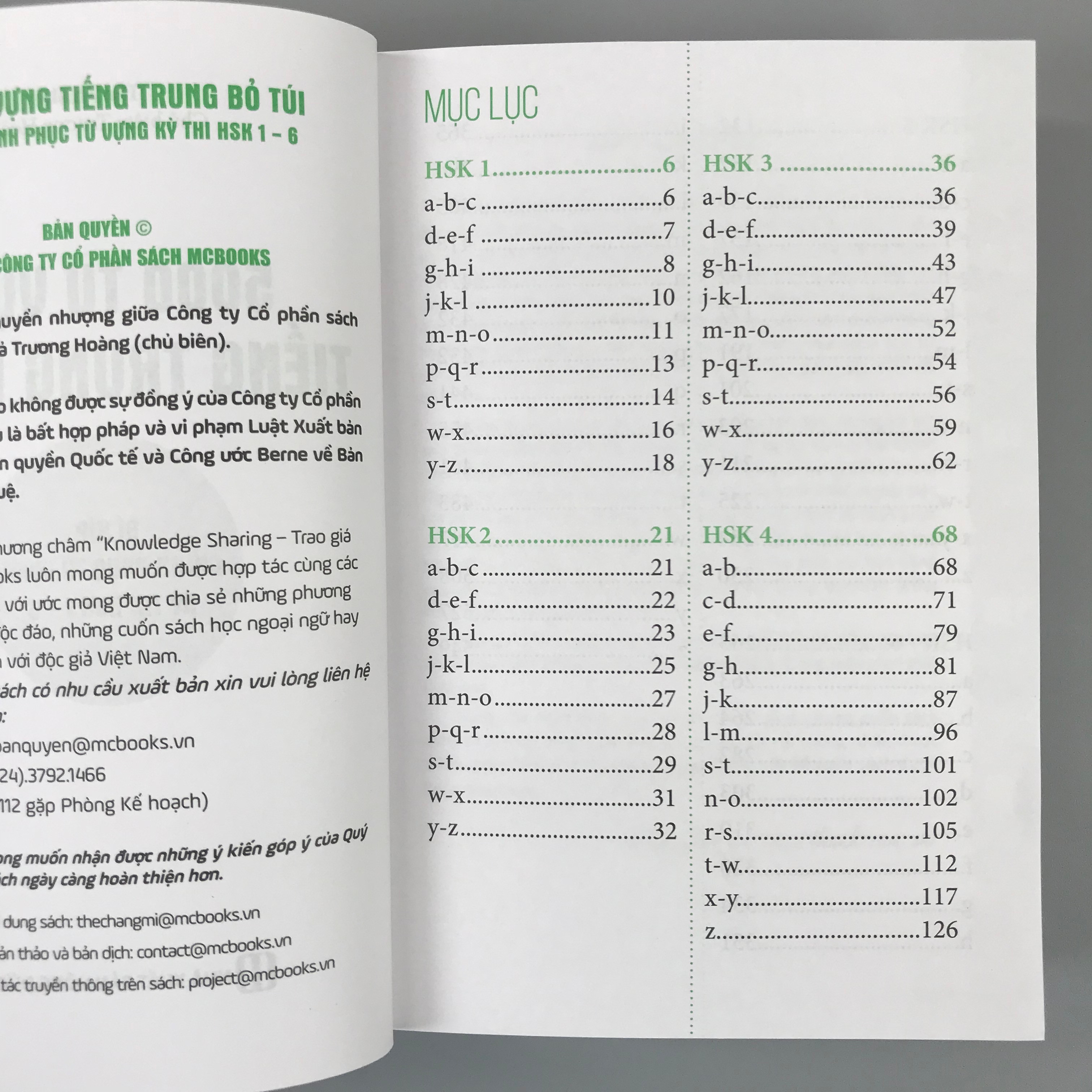 5000 Từ Vựng Tiếng Trung Bỏ Túi - Bí Kíp Chinh Phục Từ Vựng Kì Thi HSK 1 - 6