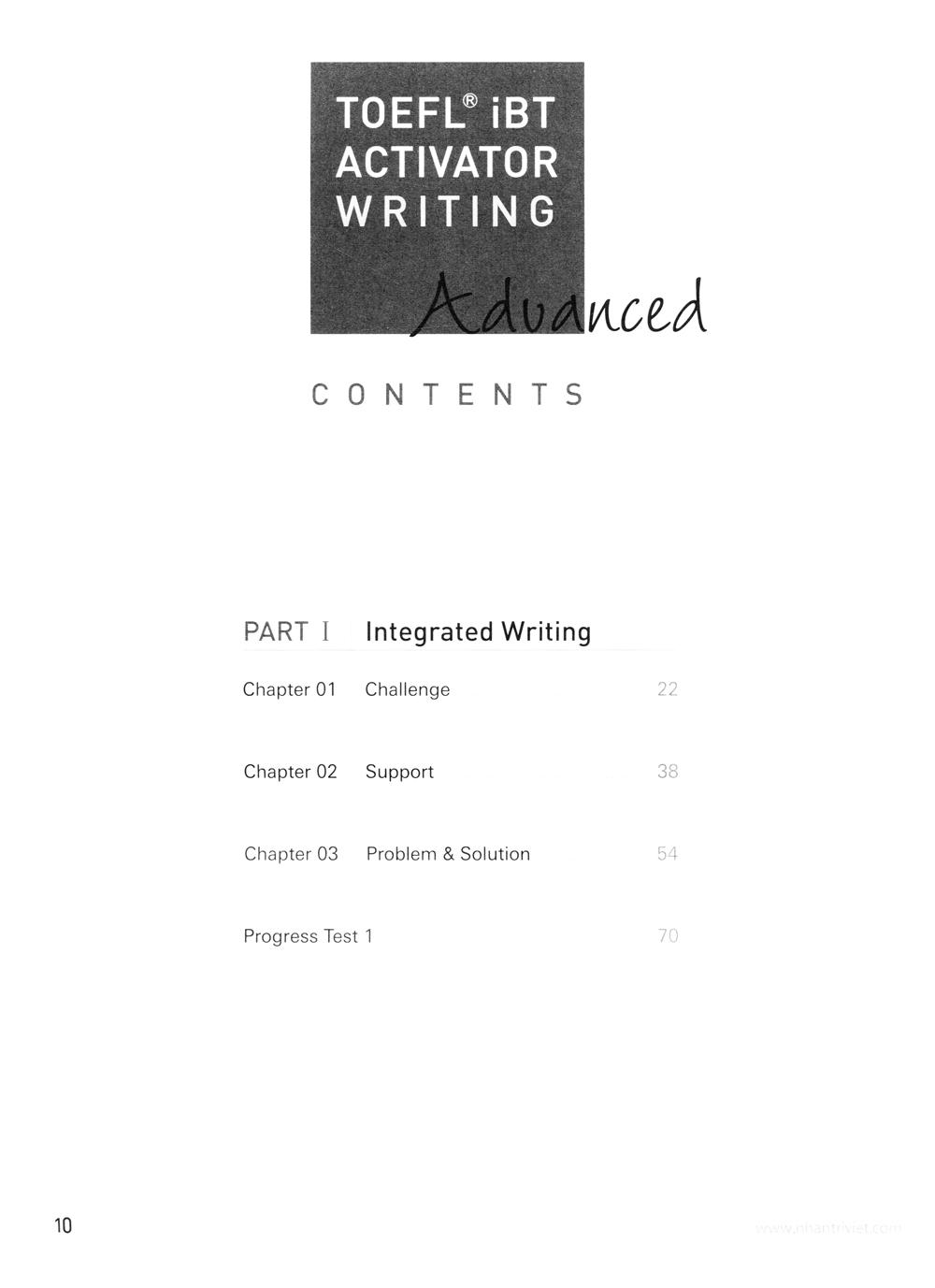 TOEFL iBT Activator Writing Advanced (Kèm CD)
