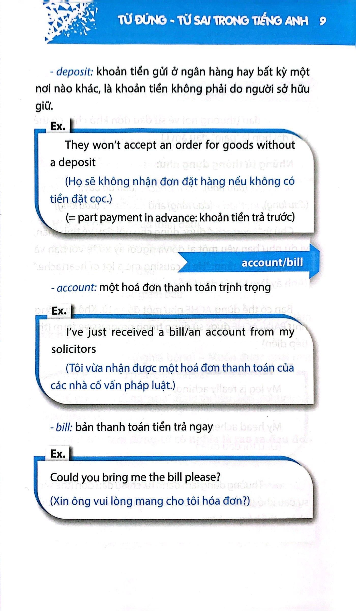 Từ Đúng Từ Sai Trong Tiếng Anh