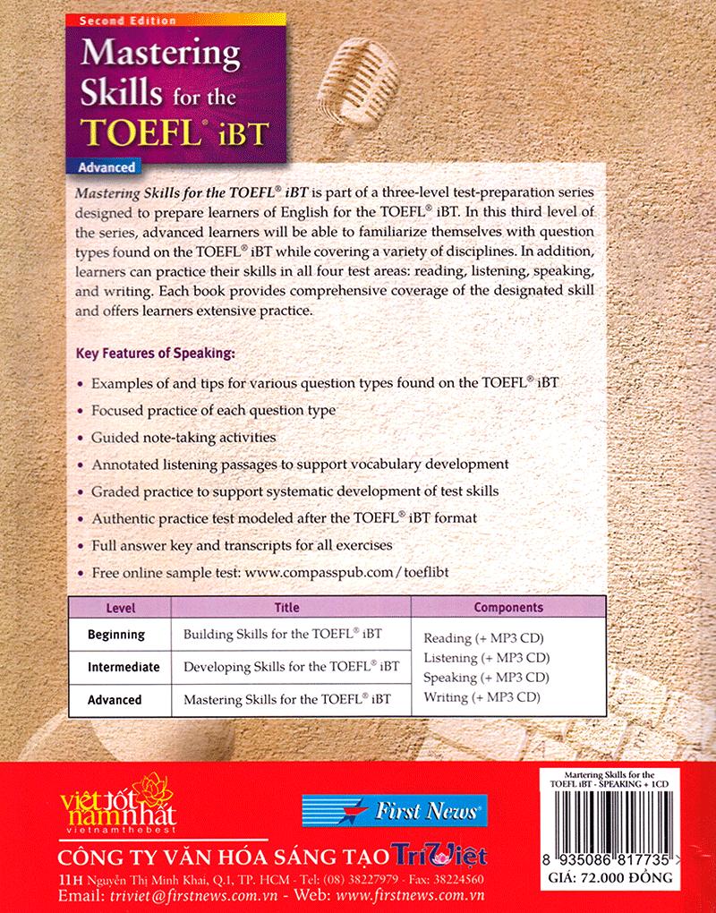 Mastering Skills For The Toefl IBT - Speaking - Kèm CD