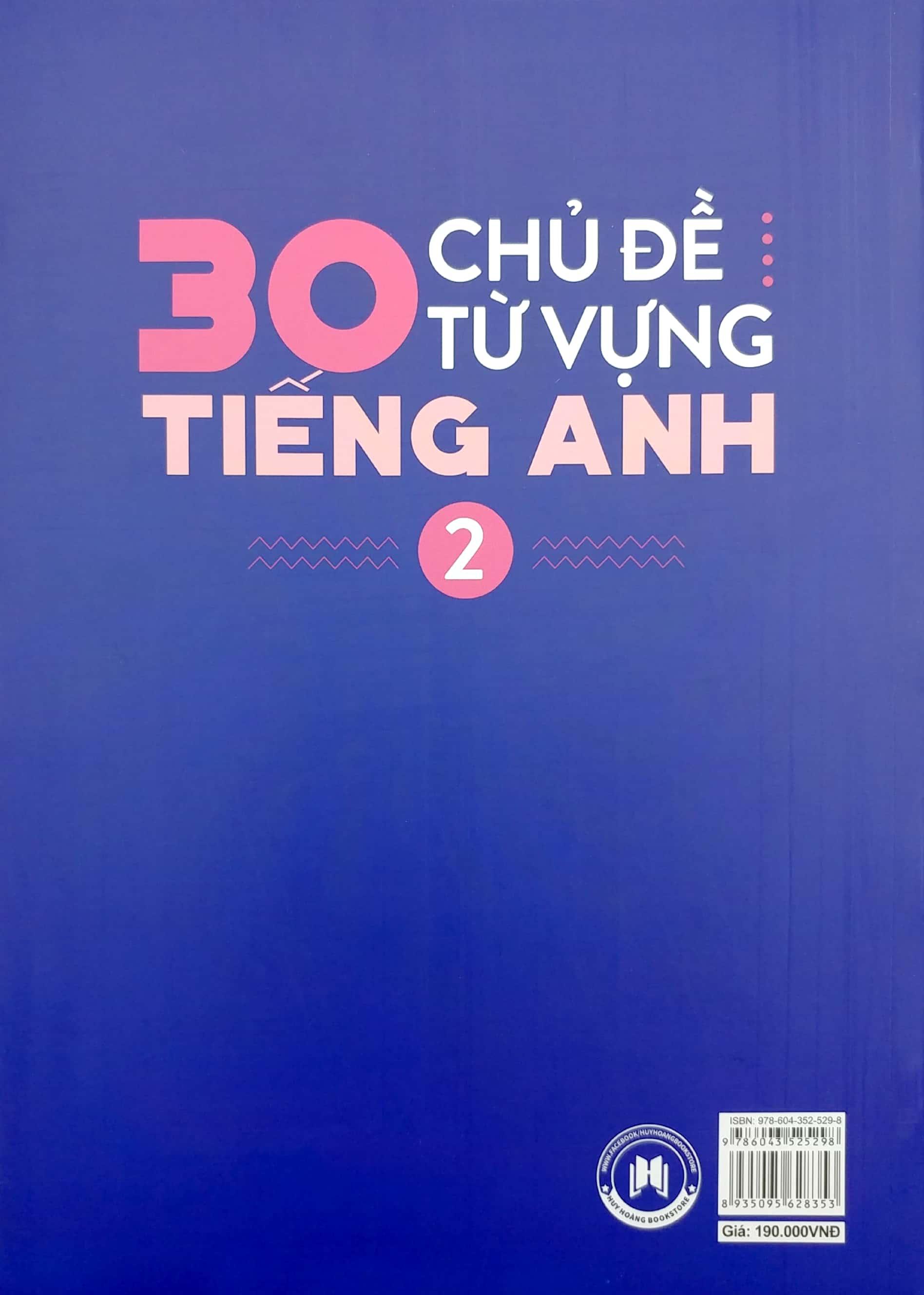 30 Chủ Đề Từ Vựng Tiếng Anh (Tập 2)