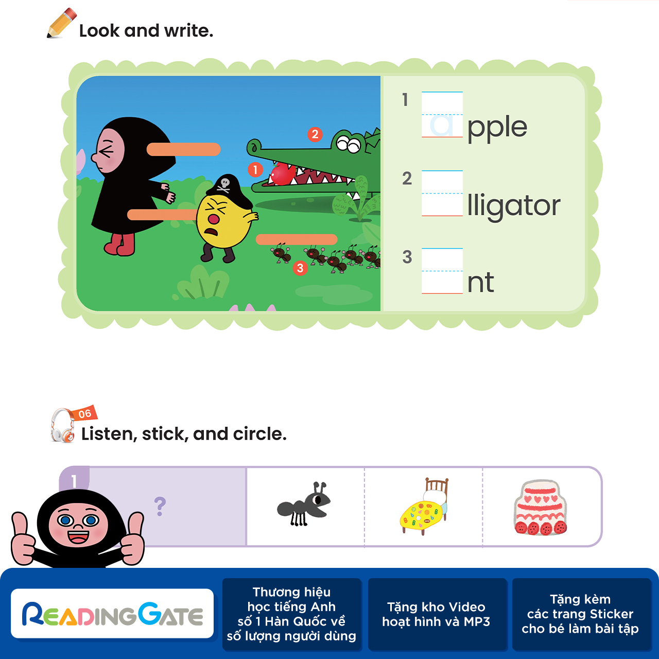 Combo 2 Quyển Sách DODO ABC WORKBOOK - ALPHABET SET READING GATE Cho Bé Từ 5 Đến 8 Tuổi làm quen với Bảng chữ cái