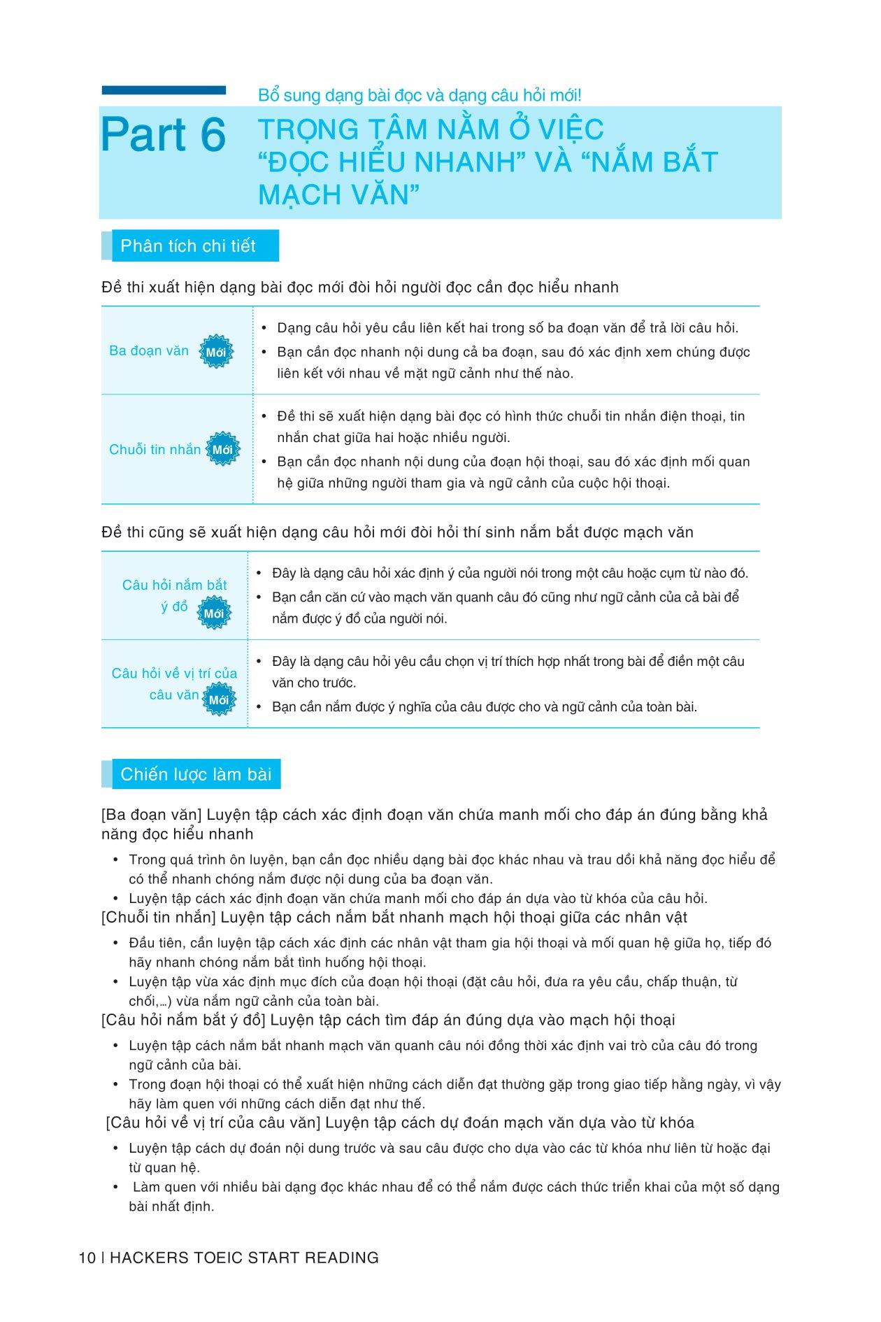 Hackers Toeic Start Reading - 30 Phút Tự Học Toeic Mỗi Ngày