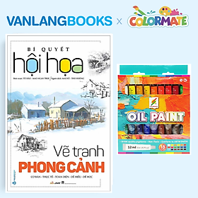 Sách Bí Quyết Hội Họa - Vẽ Tranh Phong Cảnh + Hộp 18 Tuýp Màu Sơn Dầu 12ml - Vanlangbooks x Colormate