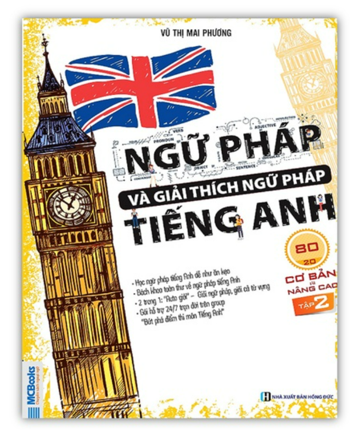Sách - Combo Ngữ Pháp Và Giải Thích Ngữ Pháp Tiếng Anh Cơ Bản Và Nâng Cao 80/20 (T1 + T2 )
