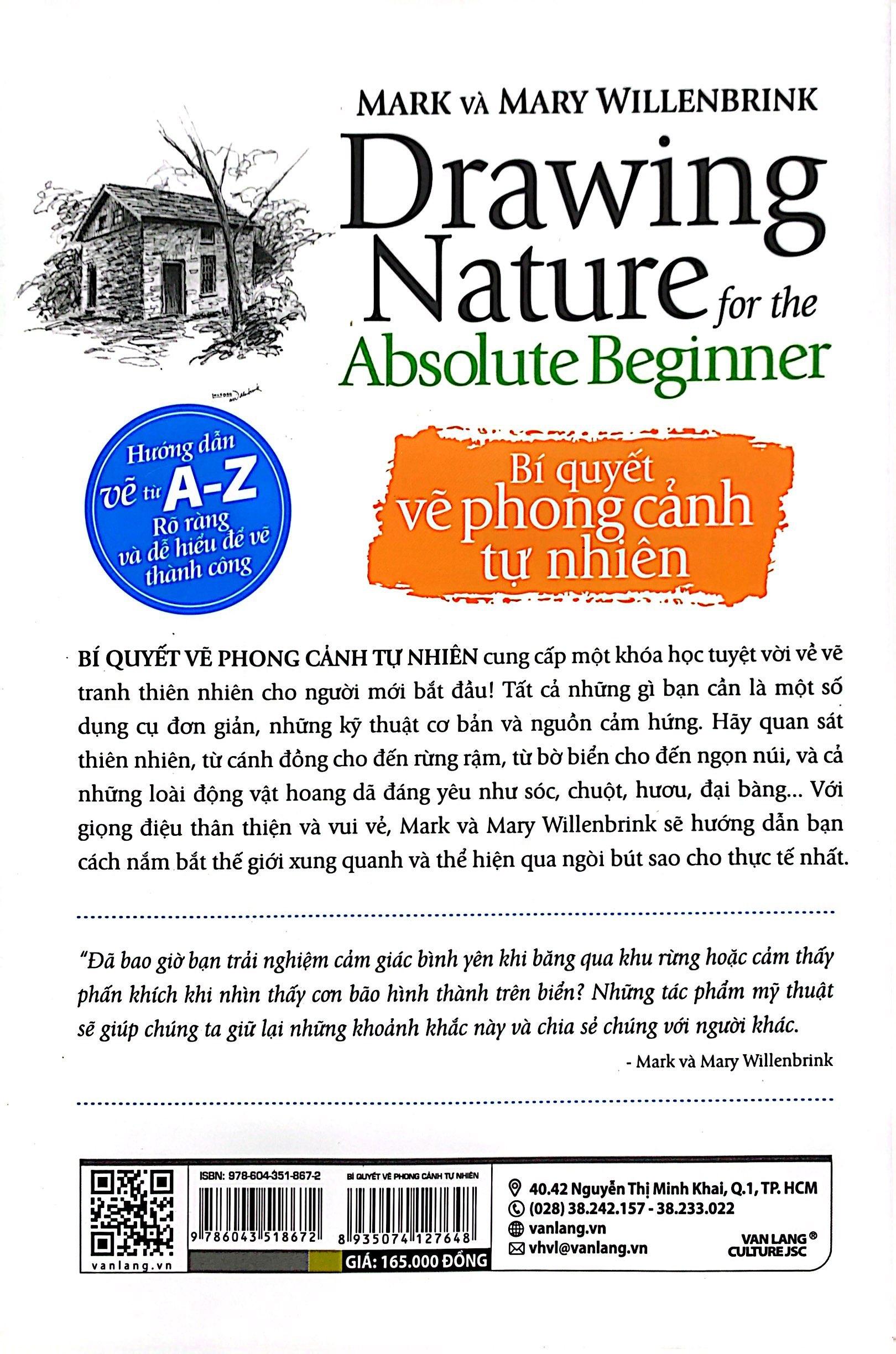 Bí Quyết Vẽ Phong Cảnh Tự Nhiên - Drawing Nature For The Absolute Beginner (Tái Bản)