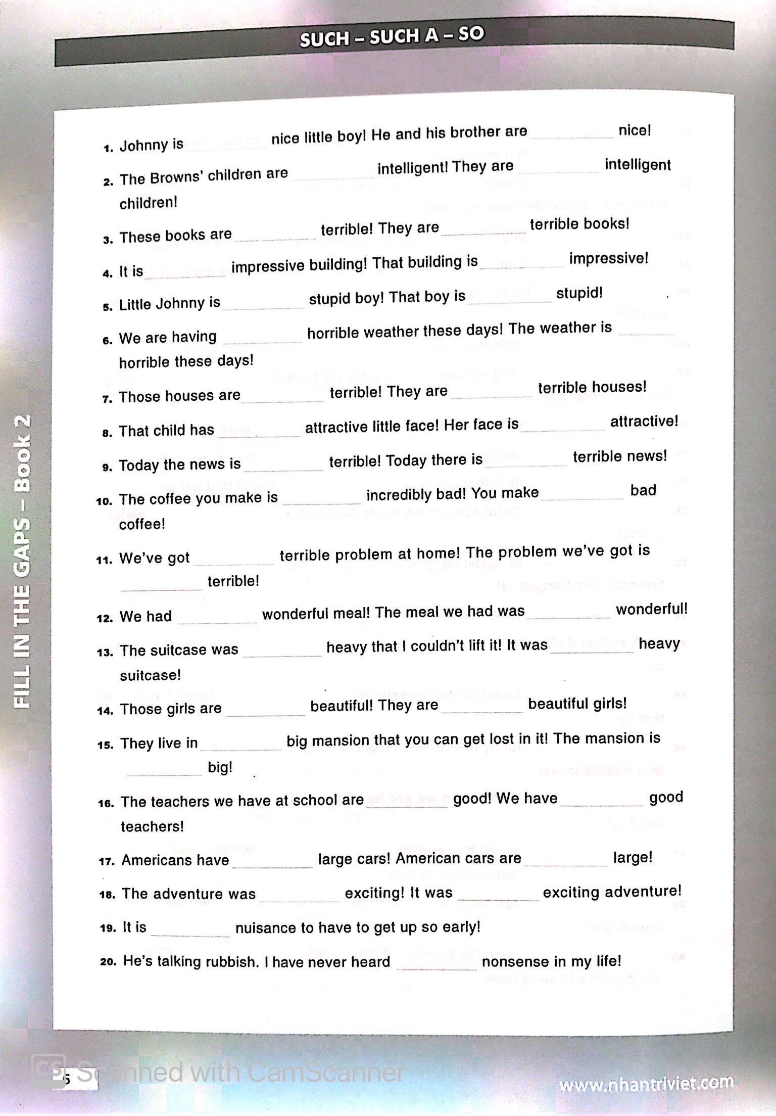 Fill In The Gaps - Book 2 (Không CD)