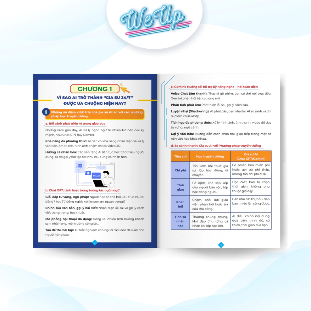 Combo 2 sách: Hướng dẫn tự học Tiếng Anh bằng công cụ AI, 1000 Từ vựng và 500 Câu giao tiếp Song ngữ Anh - Trung