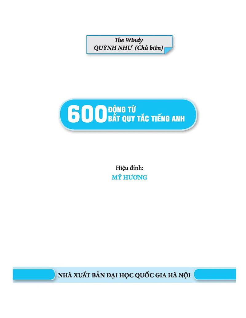 600 Động Từ Bất Quy Tắc Trong Tiếng Anh