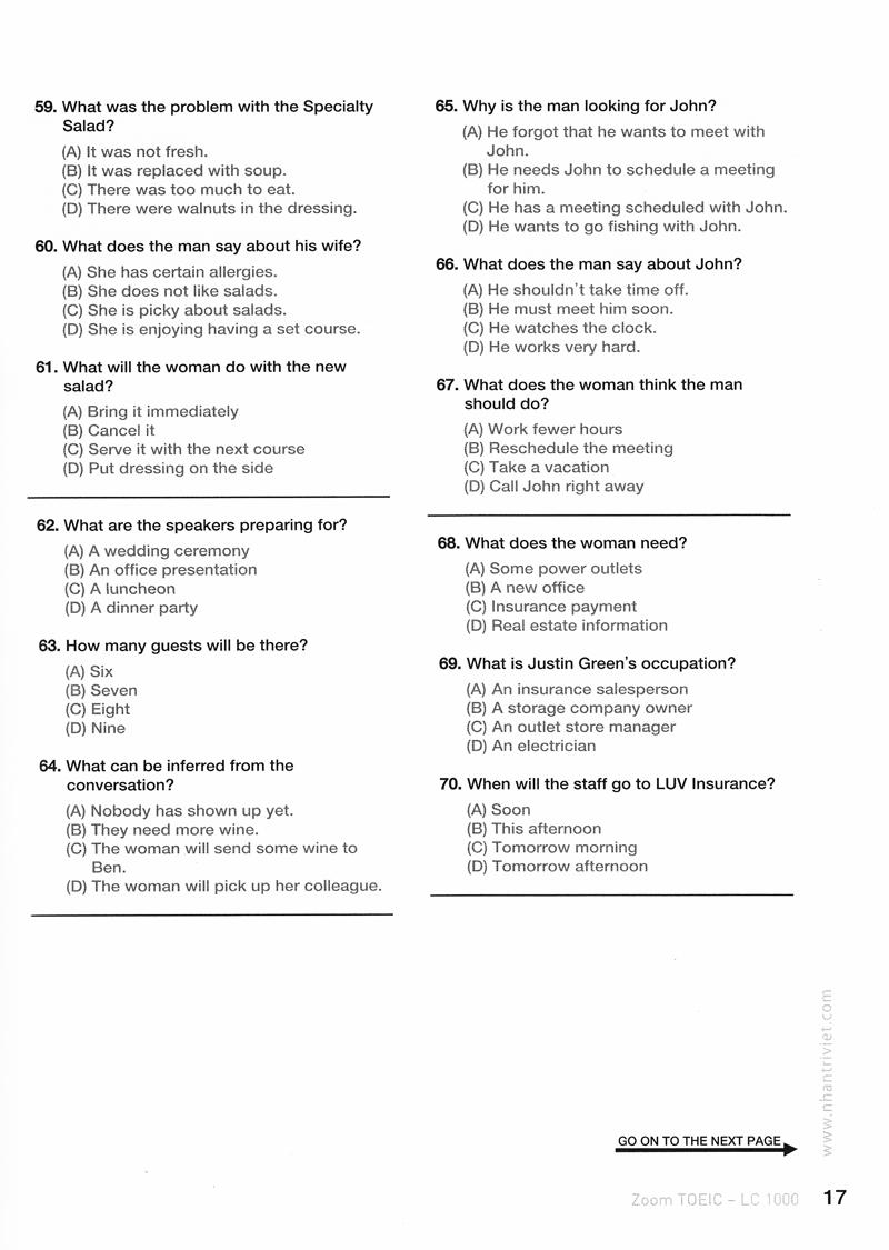 Zoom TOEIC LC 1000 (Kèm CD)