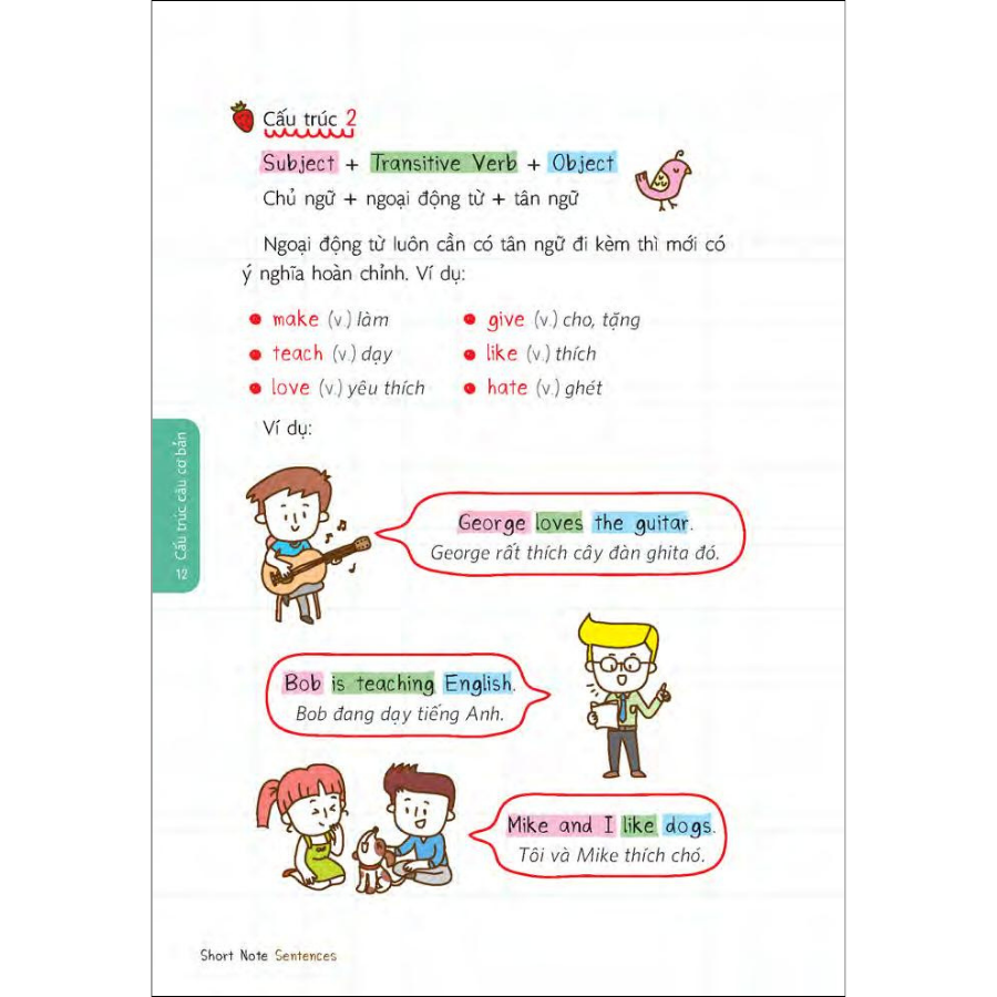 Short Note Sentences - Những Câu Thoại Tiếng Anh Dễ Học Dễ Sử Dụng