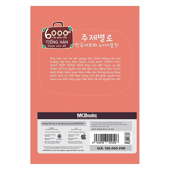 6000 Câu Giao Tiếp Tiếng Hàn Theo Chủ Đề (Tặng kèm Kho Audio Books)
