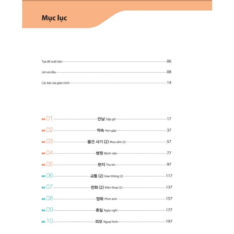 Sách - Tiếng Hàn Tổng Hợp Dành Cho Người Việt Nam - Sơ Cấp 2 - Sách Bài Học - Bản Màu - MCBooks
