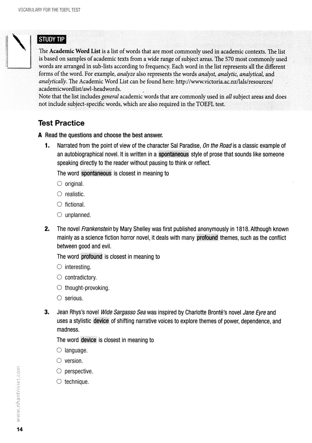 Collins Vocabulary And Grammar For The TOEFL Test (Kèm CD)