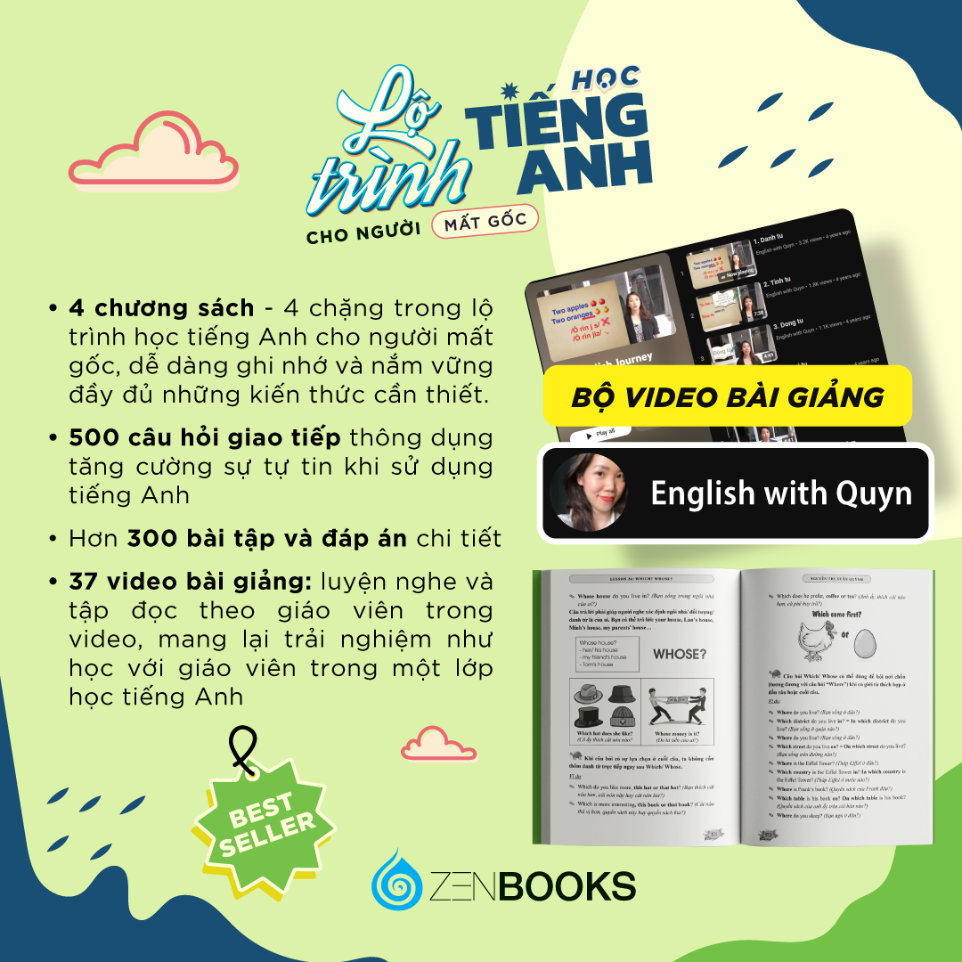 Combo Sách Học Tiếng Anh Mất Gốc - Lộ Trình Từ A-Z Đến Giao Tiếp Tự Tin - The English Journey