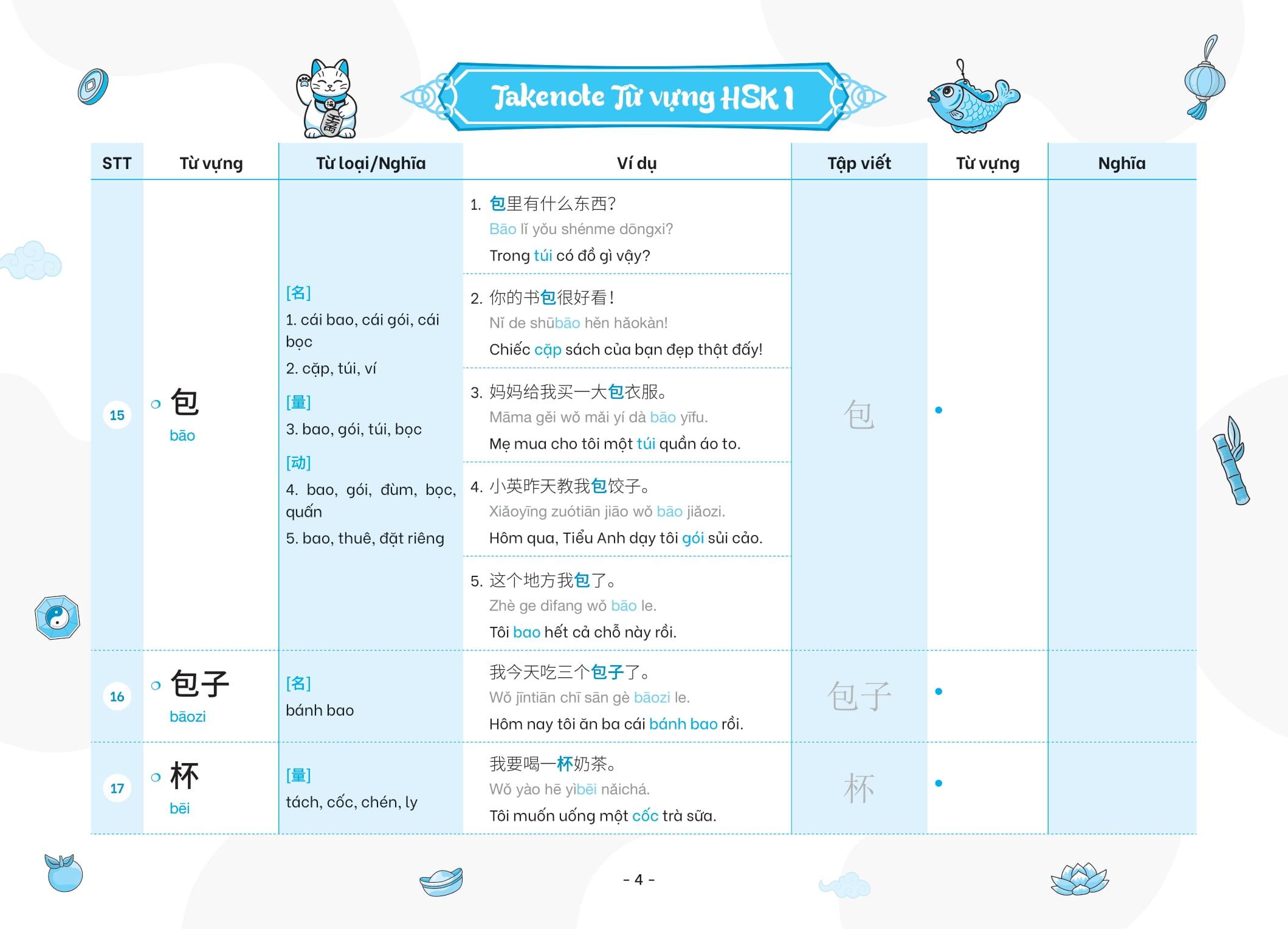 Sách - Takenote - Từ Vựng HSK Tiếng Trung - HSK1 (Cung Cấp 500 Từ Vựng)