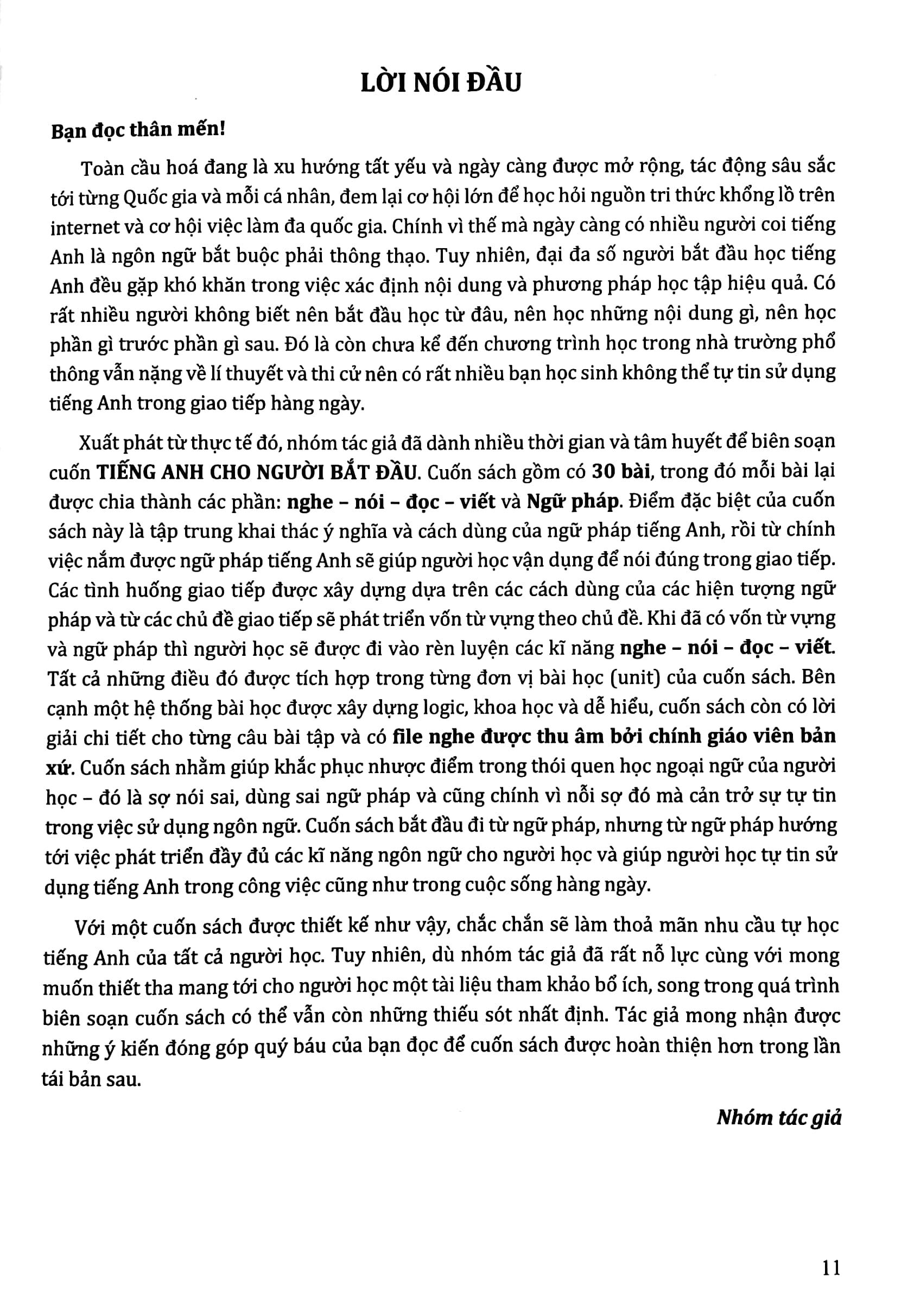 Tiếng Anh Cho Người Bắt Đầu - Bản Đặc Biệt