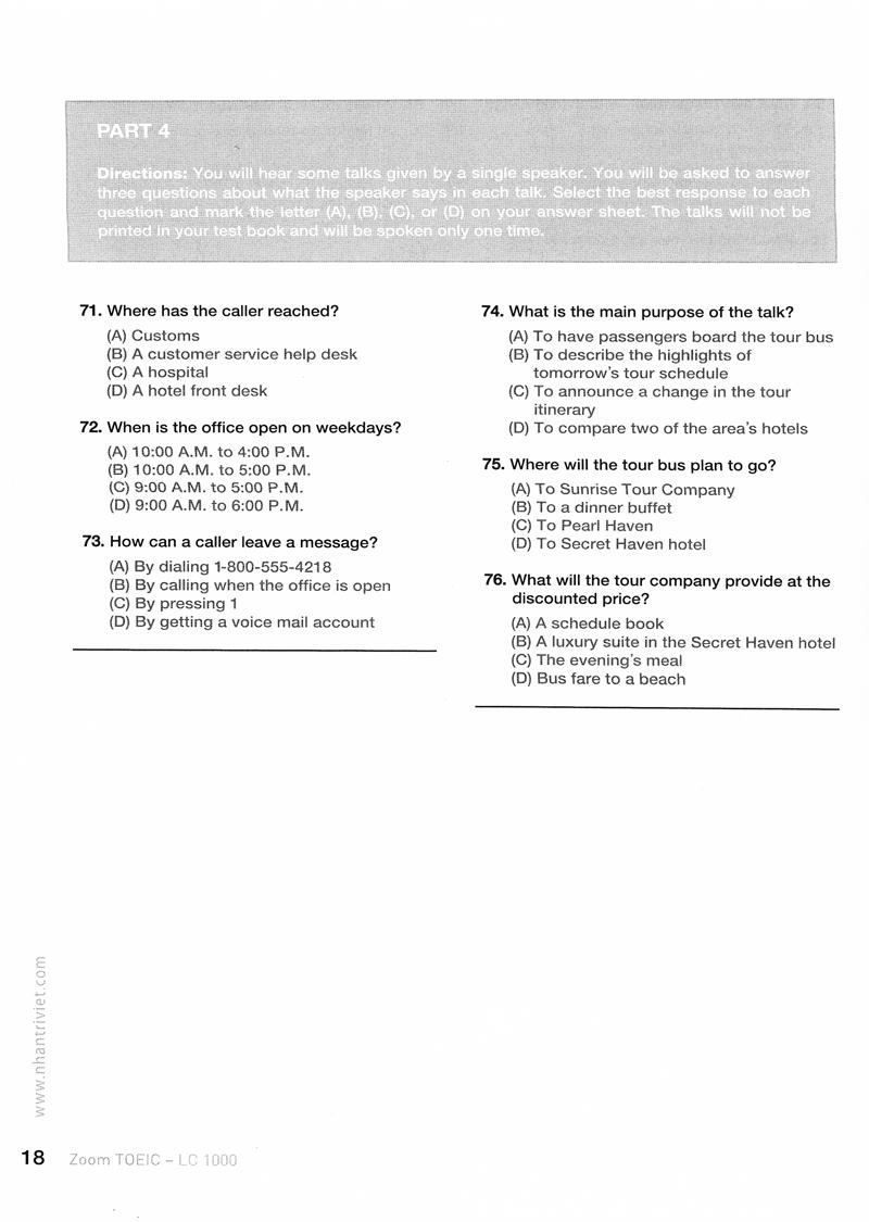 Zoom TOEIC LC 1000 (Kèm CD)