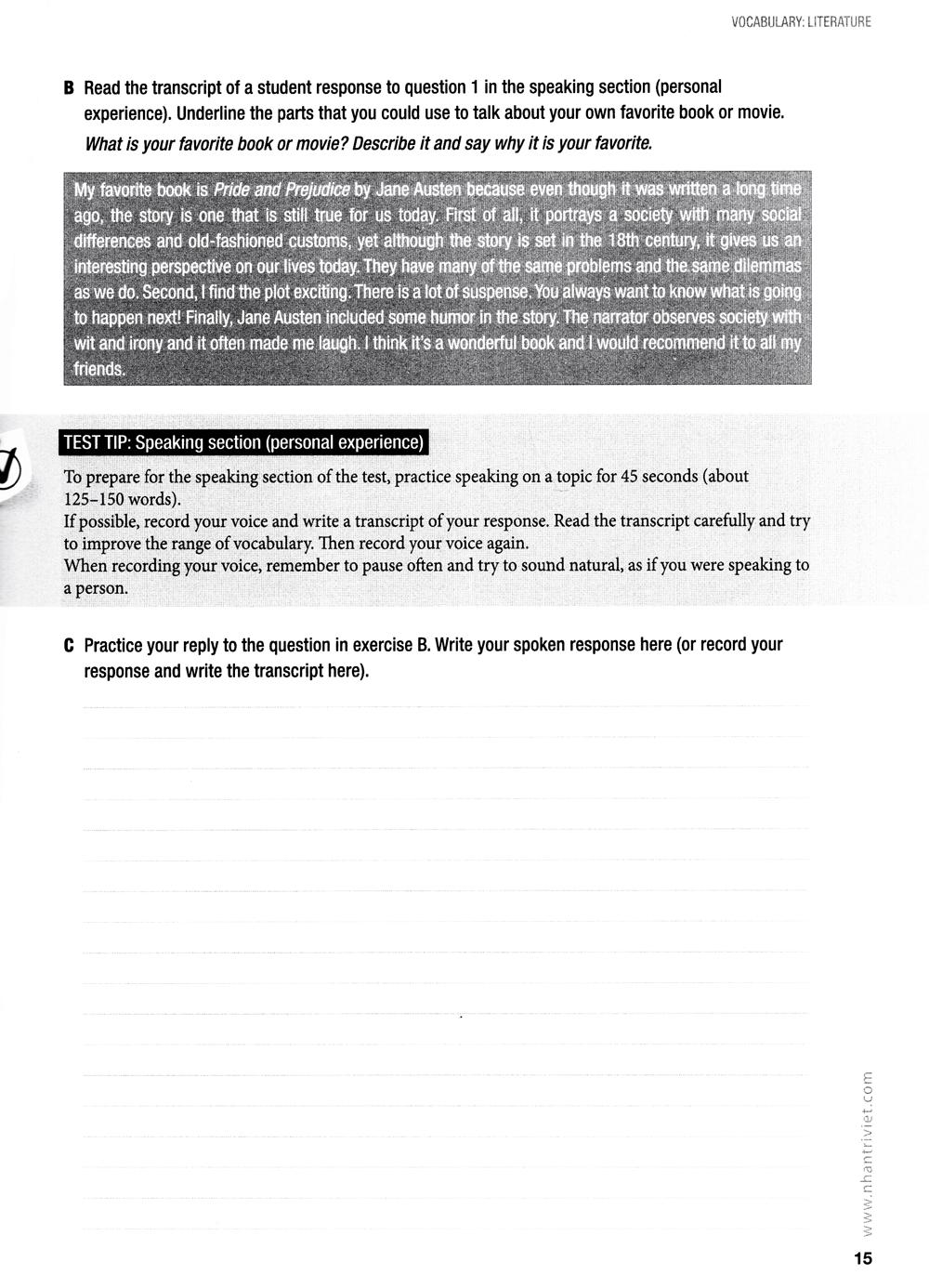 Collins Vocabulary And Grammar For The TOEFL Test (Kèm CD)