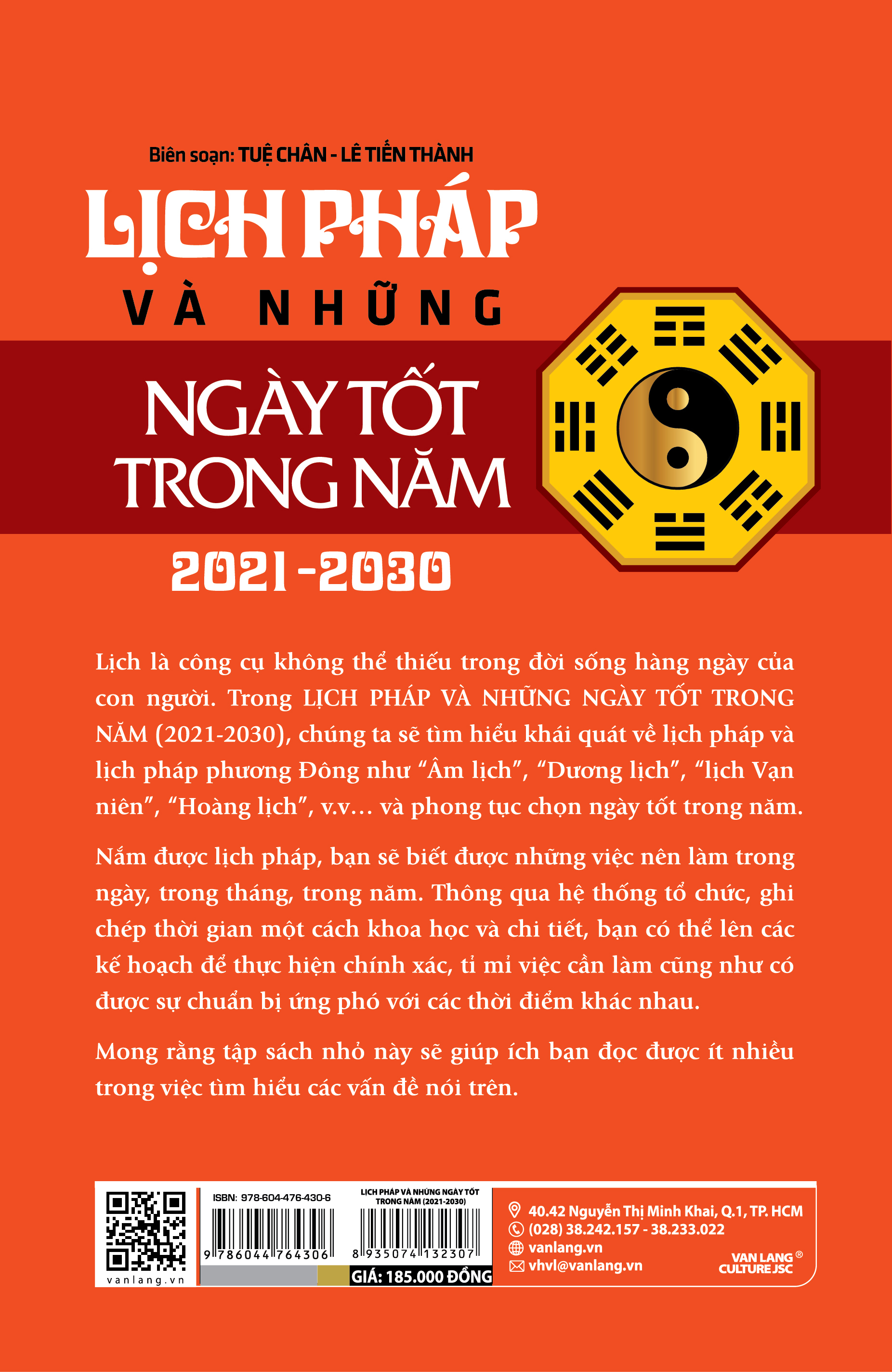 Lịch Pháp Và Những Ngày Tốt Trong Năm 2021 - 2030 - Tái Bản - Vanlangbooks