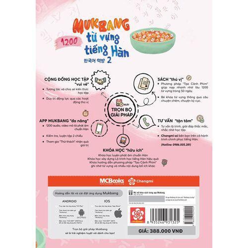 Sách - Mukbang 1200 Từ Vựng Tiếng Hàn Tổng Hợp Học - Bộ Giải Pháp Học Từ Vựng Tiếng Hàn Tập 2 - MCBooks
